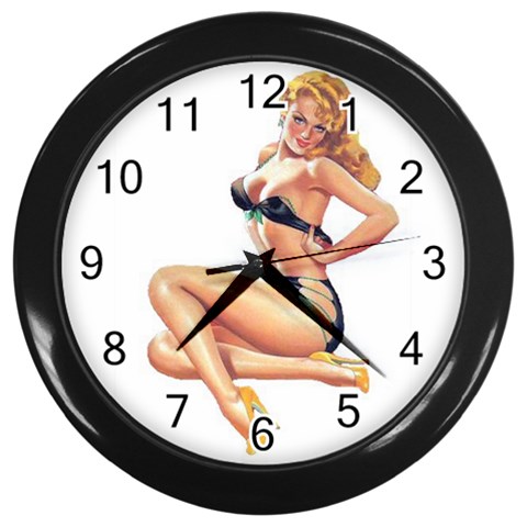 pinup Wall Clock (Black) from ArtsNow.com Front