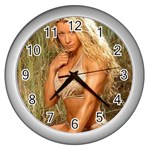 swimsuits Wall Clock (Silver)