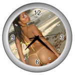 swimsuits Wall Clock (Silver)