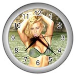 swimsuits Wall Clock (Silver)