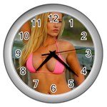 swimsuits Wall Clock (Silver)