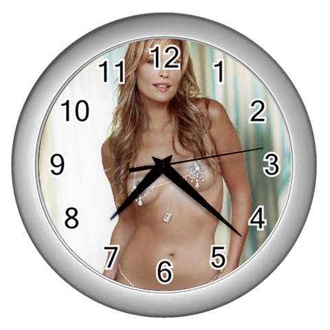 swimsuits Wall Clock (Silver) from ArtsNow.com Front