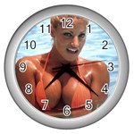 swimsuits Wall Clock (Silver)