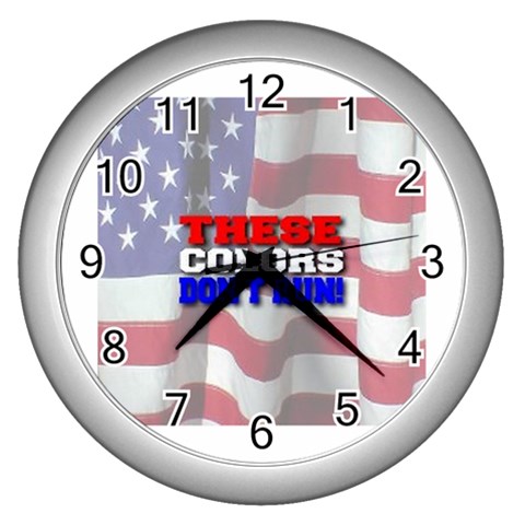 patriotic Wall Clock (Silver) from ArtsNow.com Front