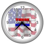 patriotic Wall Clock (Silver)