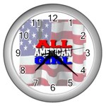 patriotic Wall Clock (Silver)