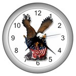 patriotic Wall Clock (Silver)