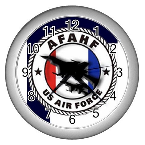 patriotic Wall Clock (Silver) from ArtsNow.com Front