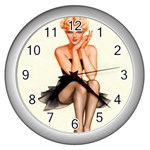 pinup Wall Clock (Silver)