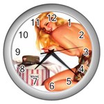 pinup Wall Clock (Silver)