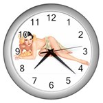 pinup Wall Clock (Silver)