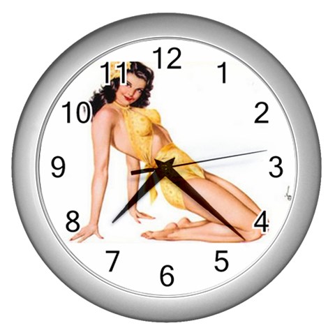 pinup Wall Clock (Silver) from ArtsNow.com Front