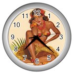 pinup Wall Clock (Silver)