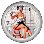 pinup Wall Clock (Silver)