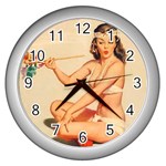 pinup Wall Clock (Silver)