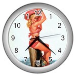 pinup Wall Clock (Silver)