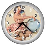 pinup Wall Clock (Silver)