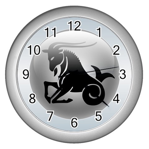 Capricorn Wall Clock (Silver) from ArtsNow.com Front