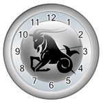 Capricorn Wall Clock (Silver)