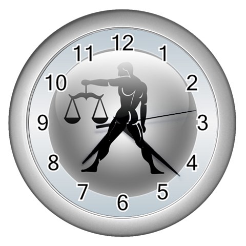 Libra Wall Clock (Silver) from ArtsNow.com Front