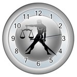 Libra Wall Clock (Silver)