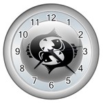 Pisces Wall Clock (Silver)