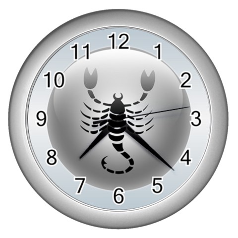 Scorpio Wall Clock (Silver) from ArtsNow.com Front