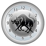 Taurus Wall Clock (Silver)