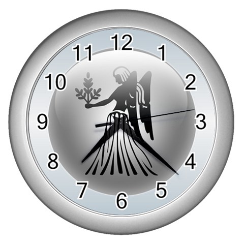 Virgo Wall Clock (Silver) from ArtsNow.com Front