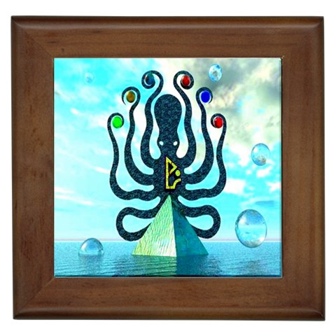 Star Nation Octopus Framed Tile from ArtsNow.com Front