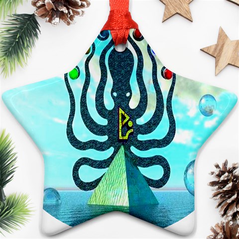 Star Nation Octopus Ornament (Star) from ArtsNow.com Front