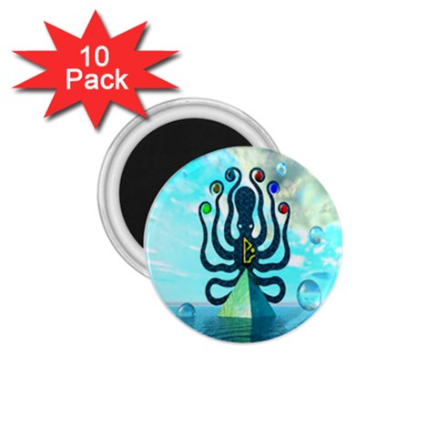 Star Nation Octopus 1.75  Magnet (10 pack)  from ArtsNow.com Front