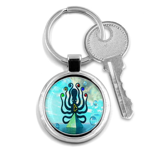 Star Nation Octopus Key Chain (Round) from ArtsNow.com Front