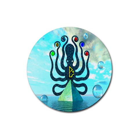 Star Nation Octopus Rubber Round Coaster (4 pack) from ArtsNow.com Front