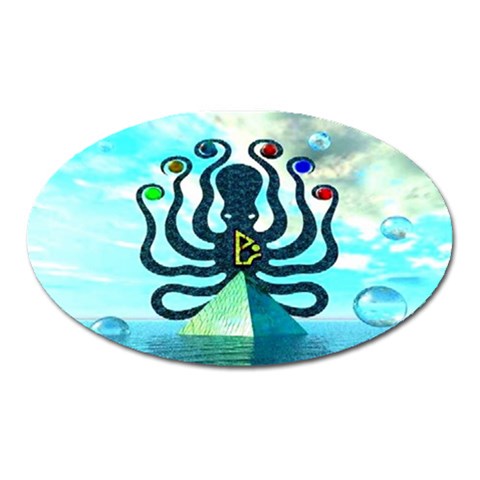 Star Nation Octopus Magnet (Oval) from ArtsNow.com Front