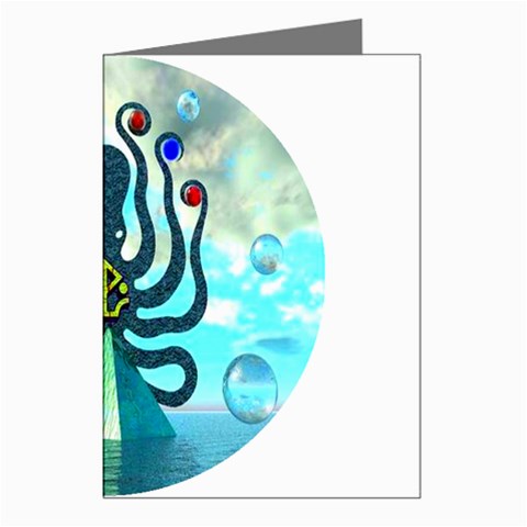 Star Nation Octopus Greeting Cards (Pkg of 8) from ArtsNow.com Left