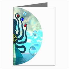 Star Nation Octopus Greeting Cards (Pkg of 8) from ArtsNow.com Left