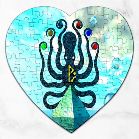 Star Nation Octopus Jigsaw Puzzle (Heart) from ArtsNow.com Front