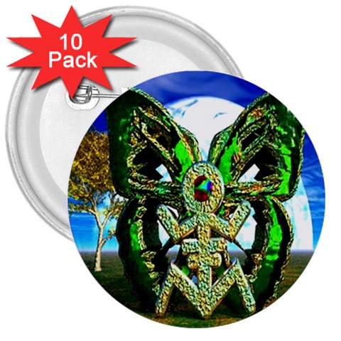 Nature Devas 3  Button (10 pack) from ArtsNow.com Front