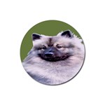 Keeshond  Rubber Round Coaster (4 pack)