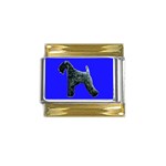 Kerry Blue Terrier Gold Trim Italian Charm (9mm)