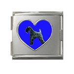 Kerry Blue Terrier Mega Link Heart Italian Charm (18mm)