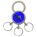 Kerry Blue Terrier 3-Ring Key Chain
