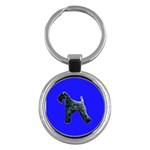 Kerry Blue Terrier Key Chain (Round)