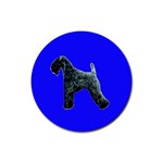 Kerry Blue Terrier Rubber Round Coaster (4 pack)