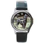 portugese water dog Round Metal Watch
