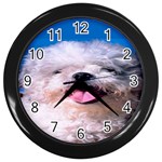 Peke Poodle  Wall Clock (Black)