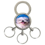 Peke Poodle  3-Ring Key Chain