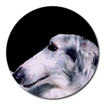Russian wolfhound dog Round Mousepad