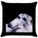 Russian wolfhound dog Throw Pillow Case (Black)